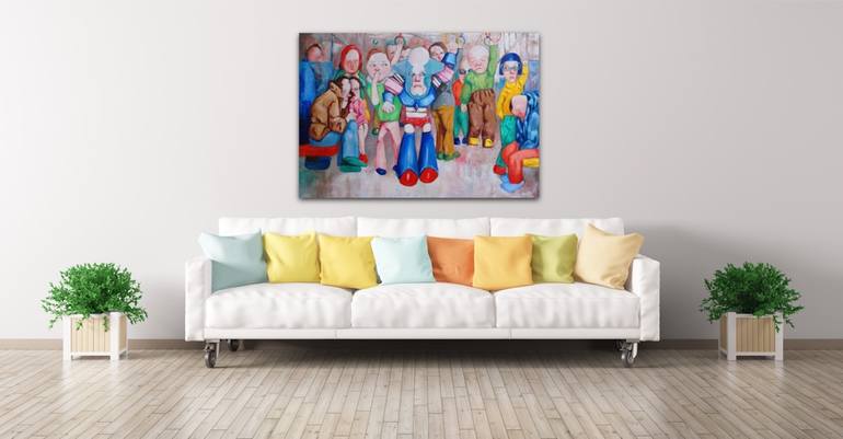 Original People Painting by Suthamma Byrne