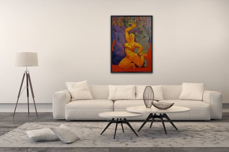 Original Abstract Women Painting by Suthamma Byrne