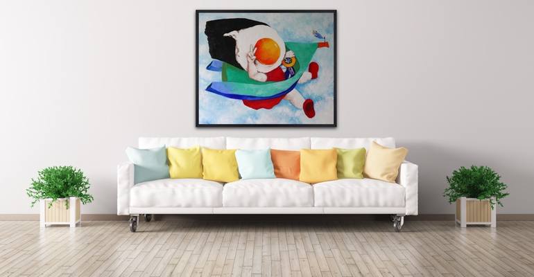 Original Pop Art Humor Painting by Suthamma Byrne