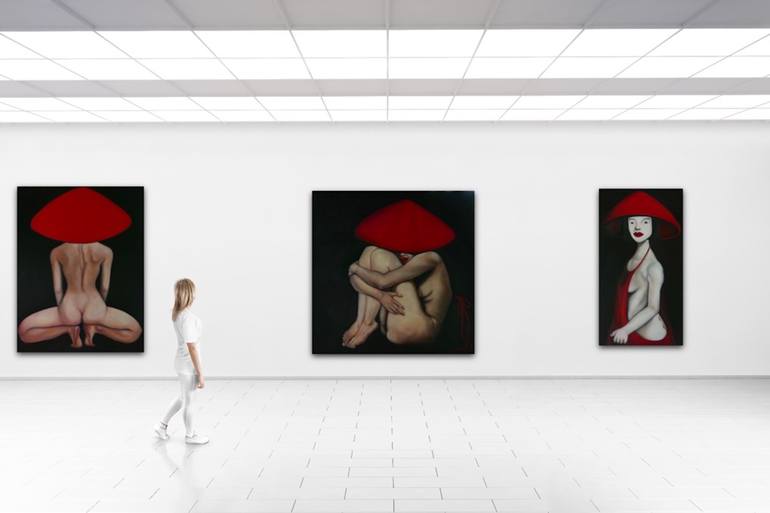 Original Figurative Nude Painting by Suthamma Byrne
