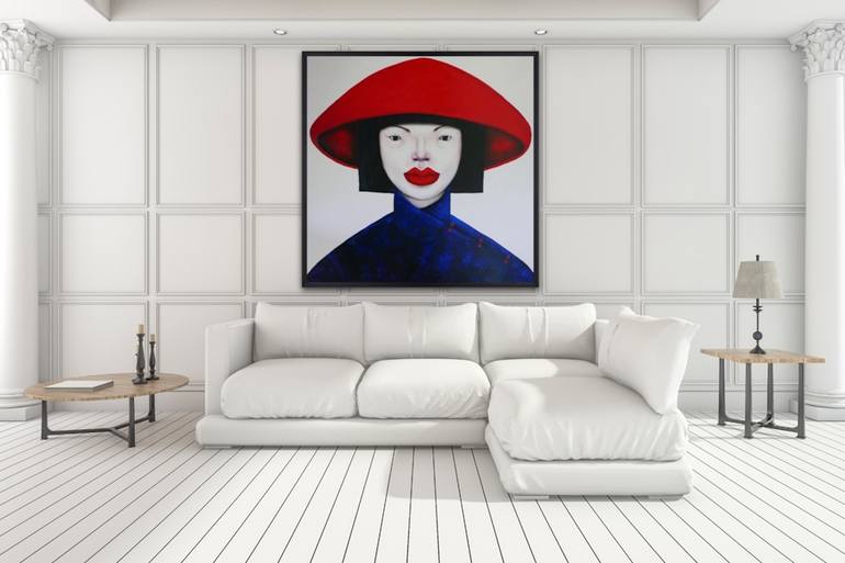 Original Expressionism People Painting by Suthamma Byrne
