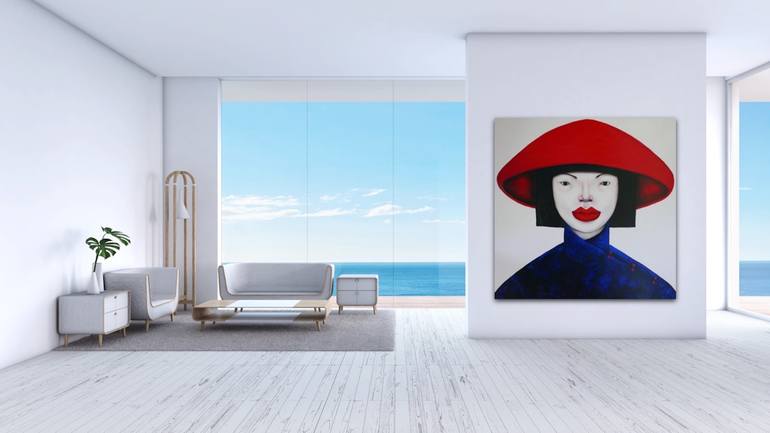 Original Expressionism People Painting by Suthamma Byrne