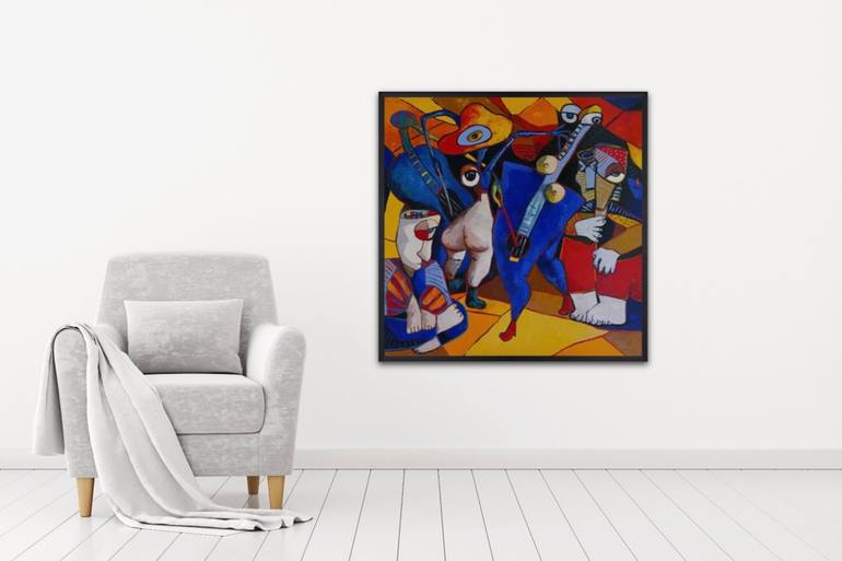 Original Figurative Abstract Painting by Suthamma Byrne