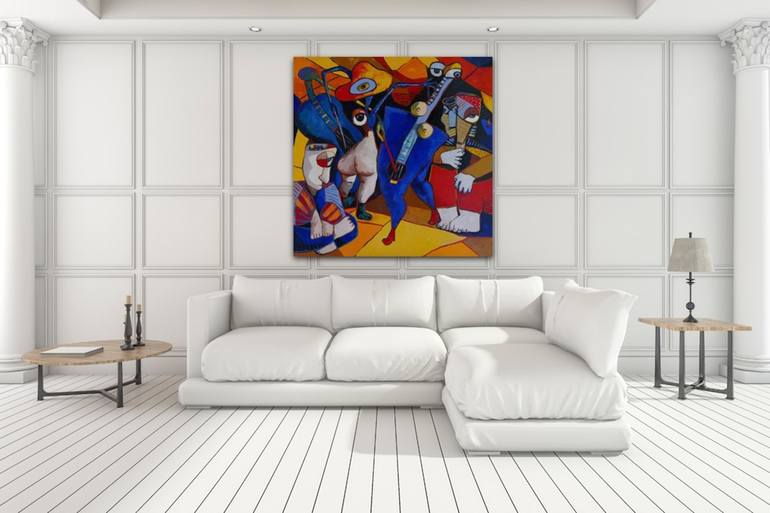 Original Figurative Abstract Painting by Suthamma Byrne