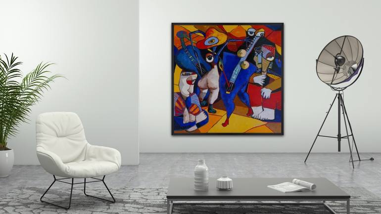 Original Figurative Abstract Painting by Suthamma Byrne