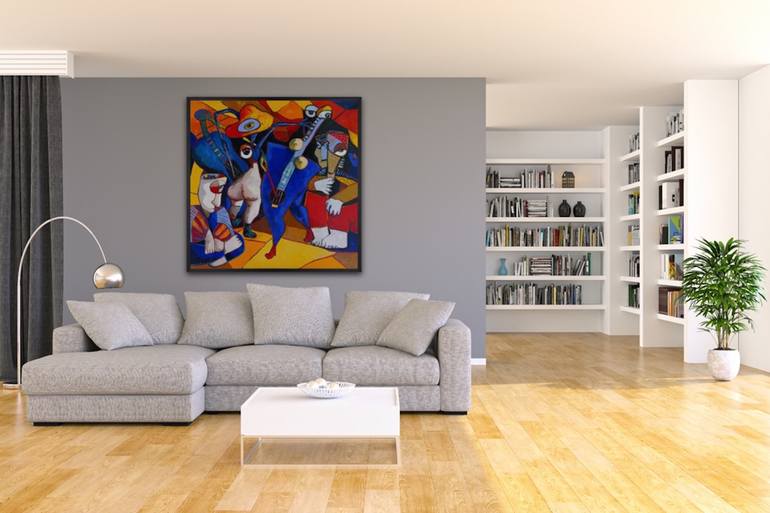 Original Figurative Abstract Painting by Suthamma Byrne