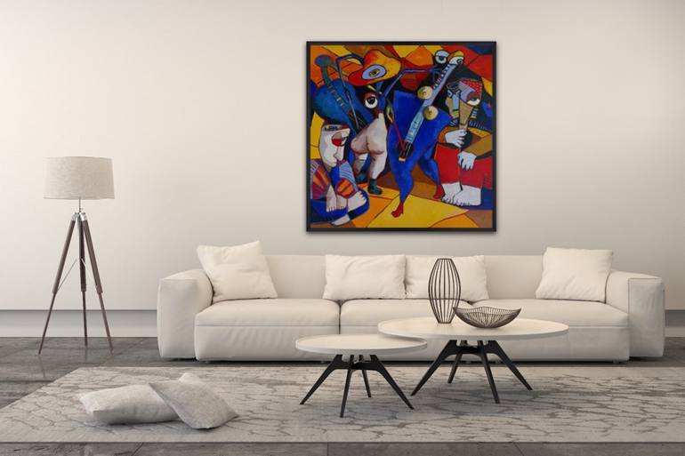 Original Figurative Abstract Painting by Suthamma Byrne