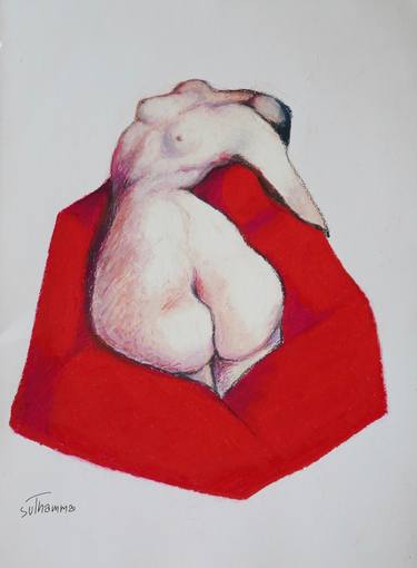 Print of Abstract Nude Paintings by Suthamma Byrne