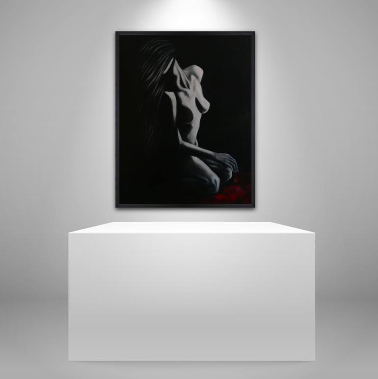 Original Figurative Nude Painting by Suthamma Byrne