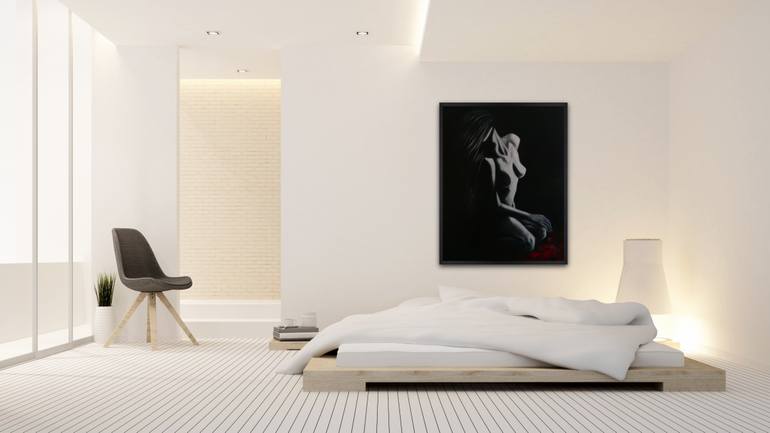 Original Figurative Nude Painting by Suthamma Byrne