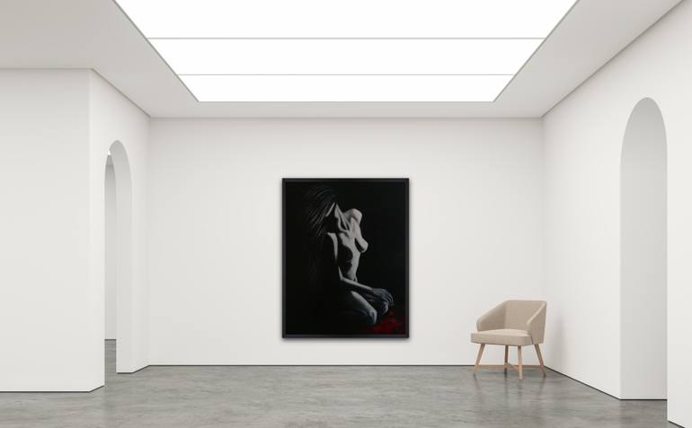 Original Figurative Nude Painting by Suthamma Byrne