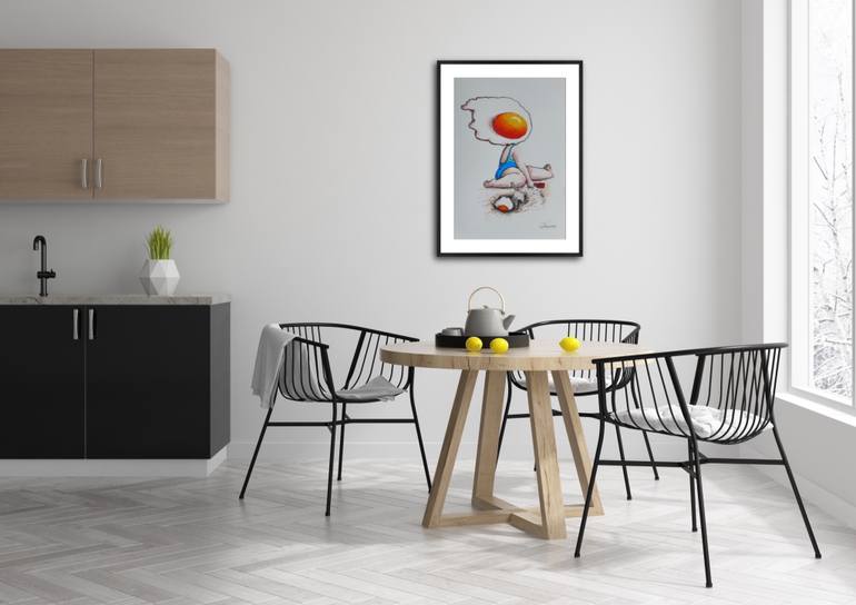 Original Surrealism People Drawing by Suthamma Byrne