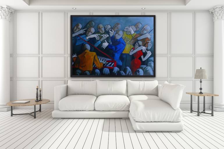Original Figurative Music Painting by Suthamma Byrne