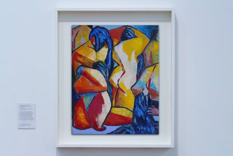 Original Cubism Abstract Painting by Suthamma Byrne