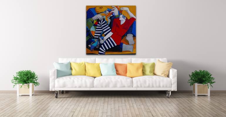 Original Expressionism Music Painting by Suthamma Byrne
