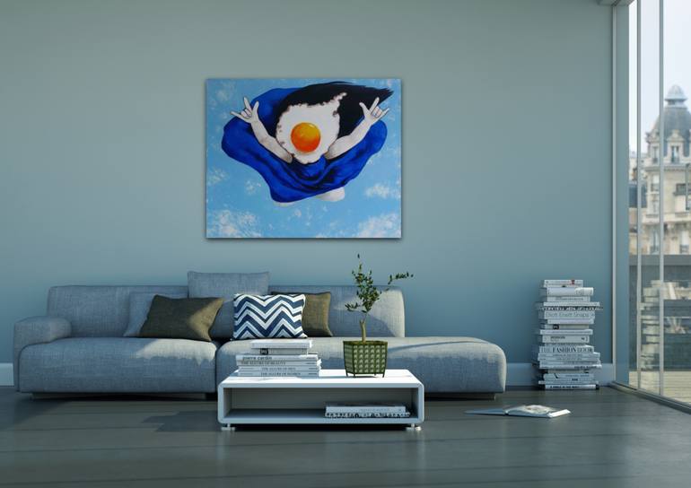 Original Surrealism Love Painting by Suthamma Byrne