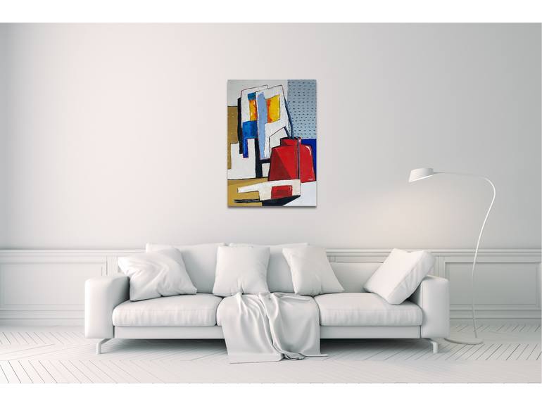 Original Abstract Still Life Painting by Suthamma Byrne
