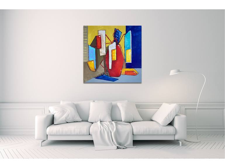 Original Art Deco Abstract Painting by Suthamma Byrne