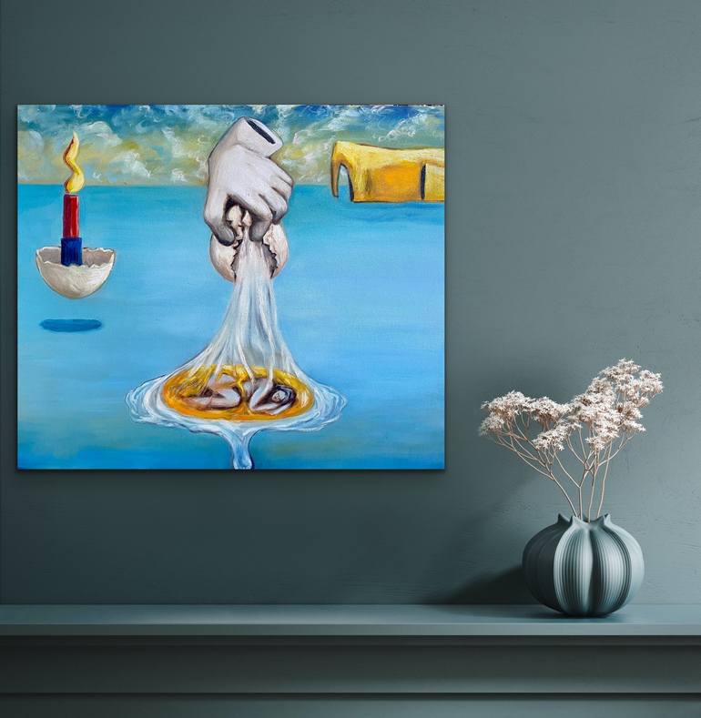 Original Surrealism Nature Painting by Suthamma Byrne