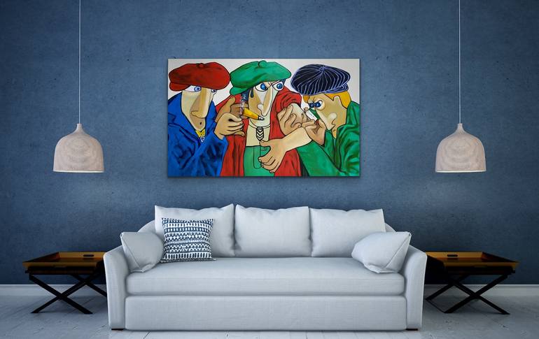 Original People Painting by Suthamma Byrne