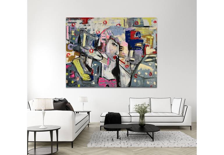 Original Abstract Expressionism Abstract Painting by Suthamma Byrne