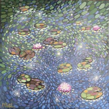 Water Lilies with Cosmic Reflection thumb