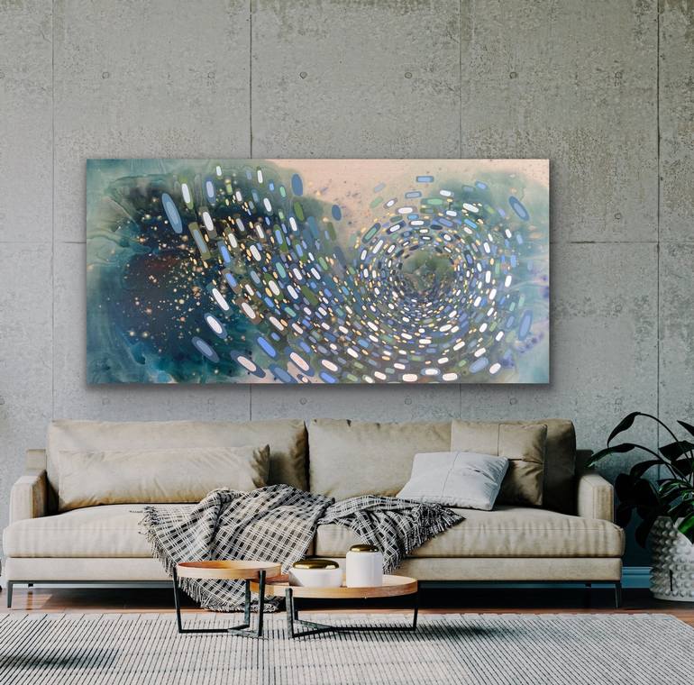 Original Abstract Water Painting by Kristen Pobatschnig