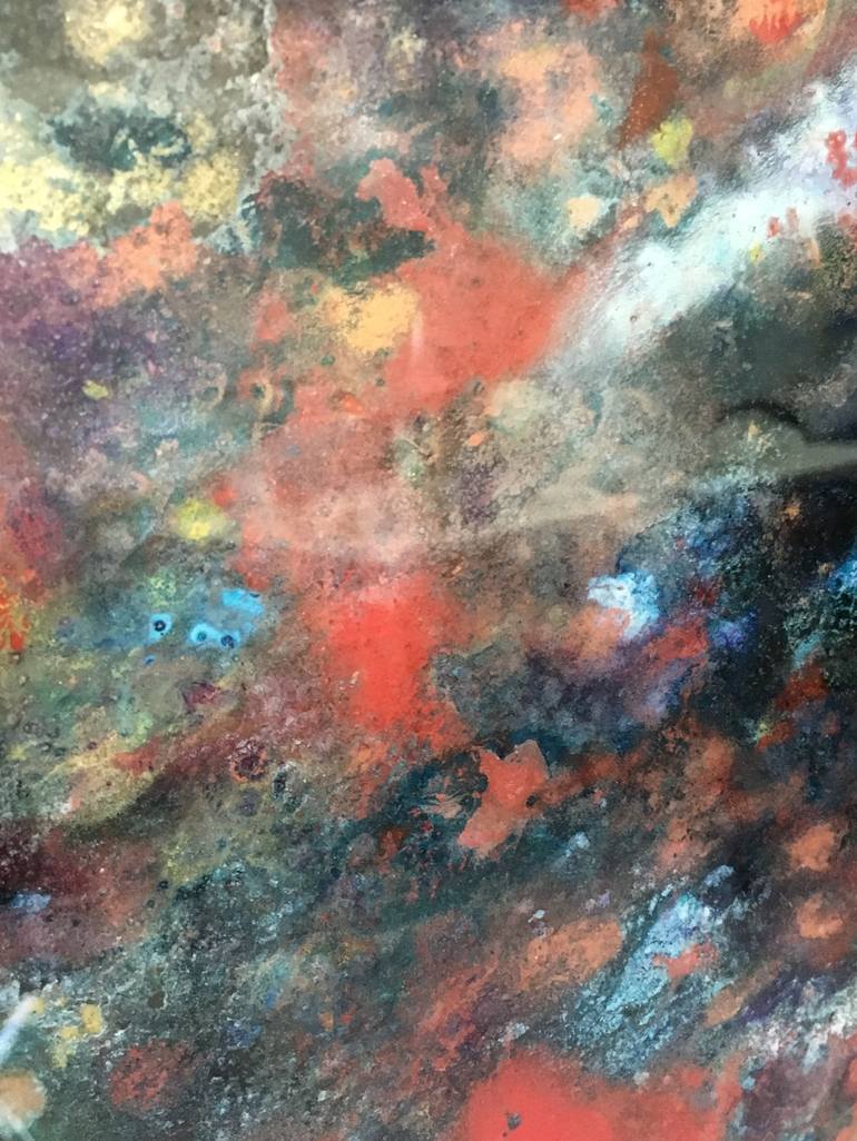 Original Abstract Expressionism Outer Space Painting by Kristen Pobatschnig