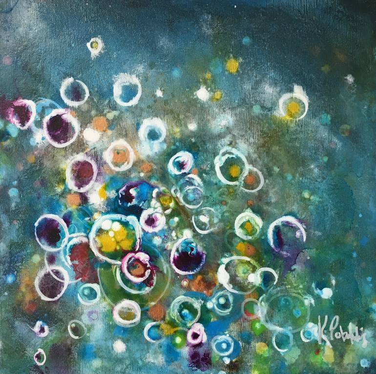 Raindrops Painting by Kristen Pobatschnig Saatchi Art