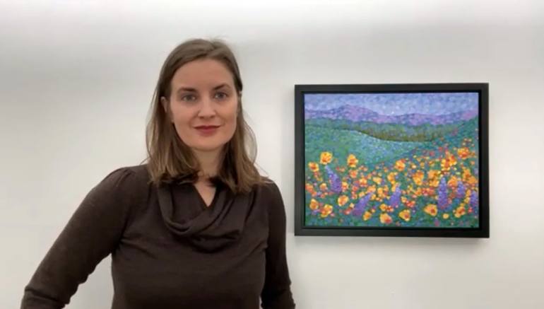 Original Impressionism Landscape Painting by Kristen Pobatschnig
