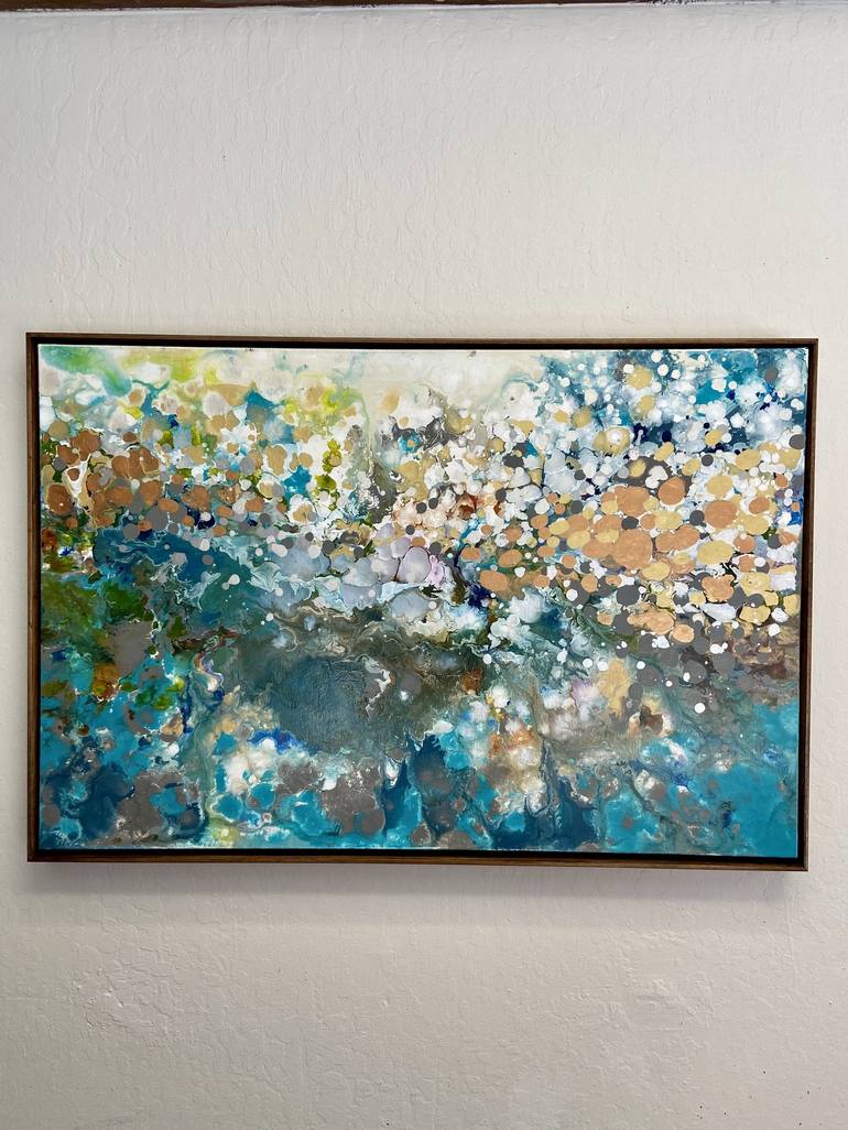 Original Abstract Water Painting by Kristen Pobatschnig