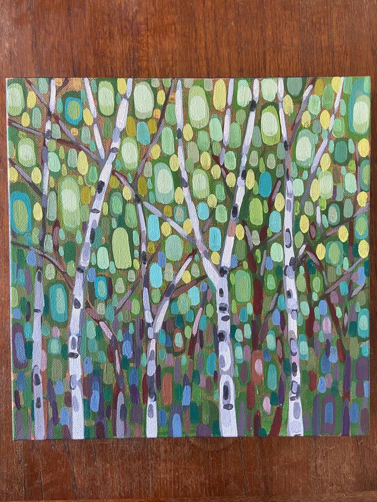 Original Impressionism Nature Painting by Kristen Pobatschnig