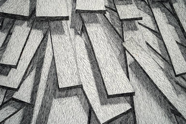 Original Figurative Geometric Drawing by Claudio Köppel