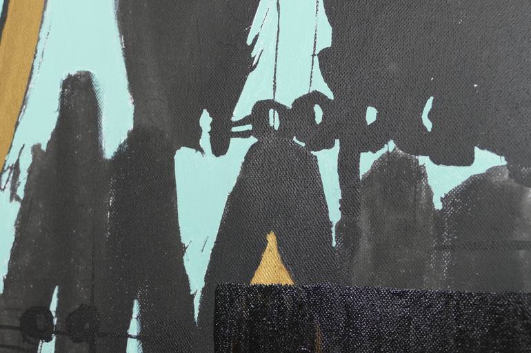 Original Abstract Calligraphy Painting by Nathalie Detsch Southworth