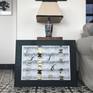 The artwork is now framed and only available framed. The frame is a thin black metal frame and the framing is done professionally to a high standard with anti mirror glass. Dimensions of the frame: 82 cm x 62 cm x 2.5 cm