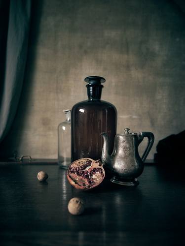 Still life with pomegranate and silver jug - Limited Edition of 21 thumb