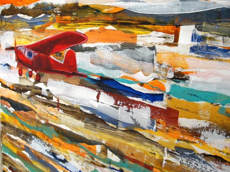 Original Abstract Aeroplane Painting by Atelier Cervino