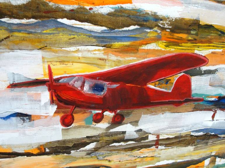 Original Abstract Aeroplane Painting by Atelier Cervino
