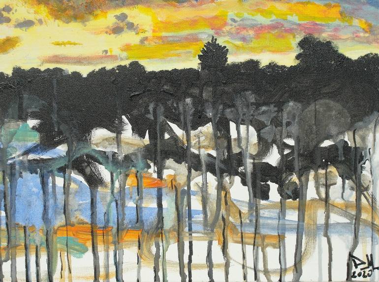 Original Abstract Expressionism Landscape Painting by Atelier Cervino