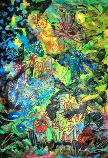 Original Abstract Floral Paintings by Atelier Cervino