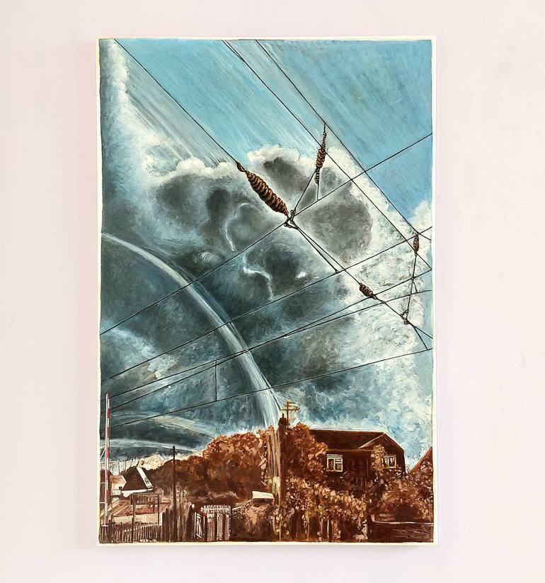 Original Conceptual Landscape Painting by Kriss W