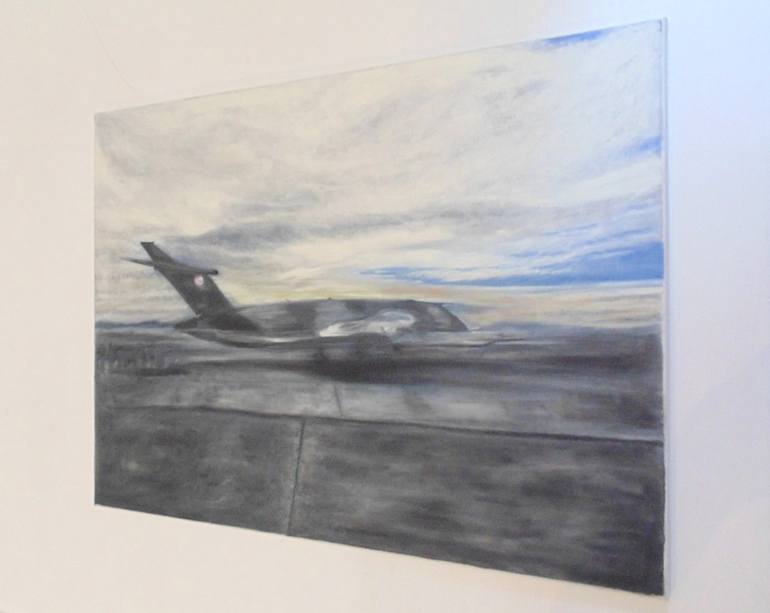 Original Aeroplane Painting by KRISS W