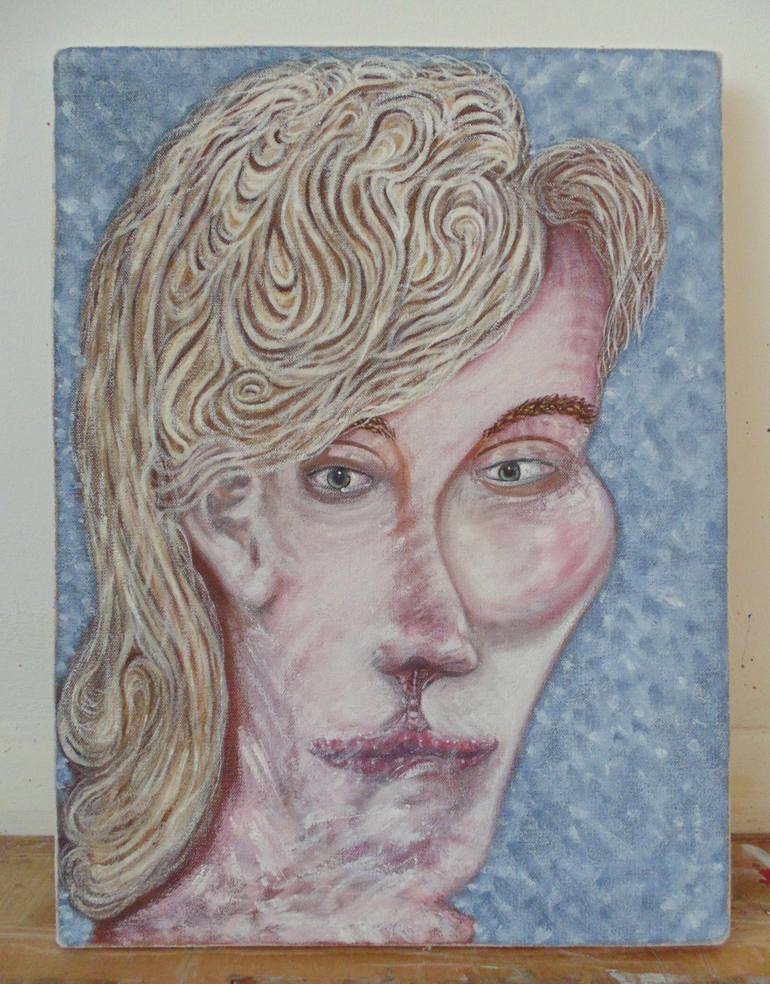 Original Abstract Portrait Painting by KRISS W