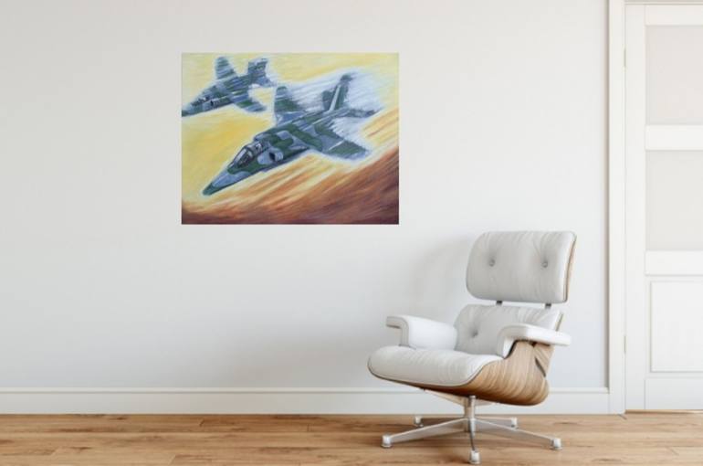 Original Aeroplane Painting by KRISS W