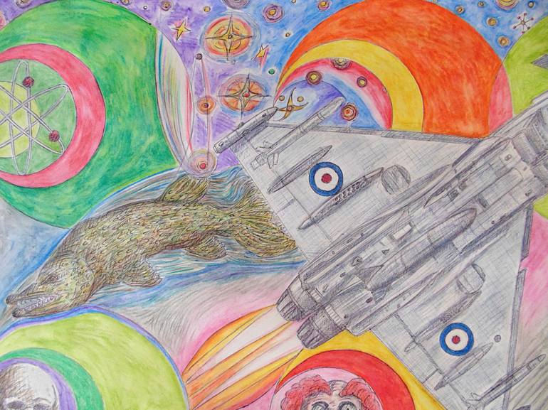 Original Abstract Pop Culture/Celebrity Drawing by Kriss W