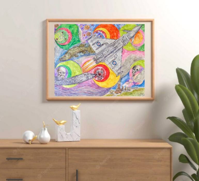 Original Abstract Pop Culture/Celebrity Drawing by Kriss W