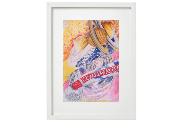Original Abstract Pop Culture/Celebrity Drawing by Kriss W
