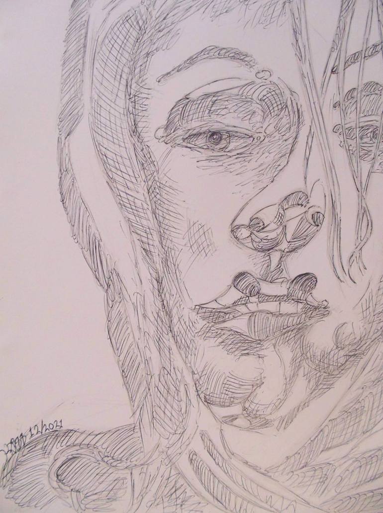 Original Portraiture Popular culture Drawing by KRISS W