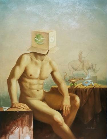 Original Figurative Nude Paintings by Hongtao Huang