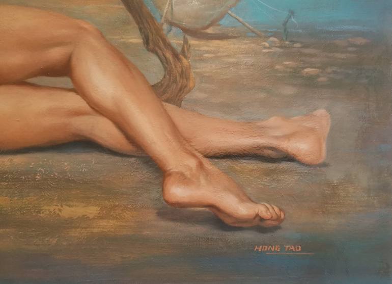 Original Classicism Nude Painting by Hongtao Huang